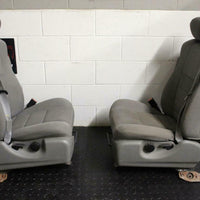 99-10 FORD F250 F350 FRONT JUMP SEATS GREY CLOTH 2005 RIGHT  & LEFT