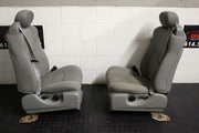 99-10 FORD F250 F350 FRONT JUMP SEATS GREY CLOTH 2005 RIGHT  & LEFT