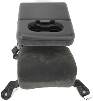 1999-2010 Ford F250 Center Console Jump Seat  W/ Storage Gray - BIGGSMOTORING.COM