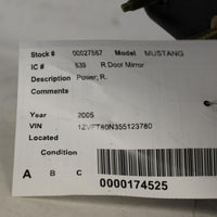 2005-2009 FORD MUSTANG RIGHT PASSENGER POWER SIDE DOOR MIRROR 27587 - BIGGSMOTORING.COM