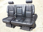 07-14 GM GMC ESCALADE TAHOE YUKON BLACK LEATHER SEATS 09 60/40 BENCH SHORT BODY - BIGGSMOTORING.COM