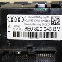 2005-2009 AUDI A4 S4 A/C HEATER TEMPERATURE CLIMATE CONTROL UNIT 8E0 820 043 BM - BIGGSMOTORING.COM