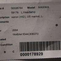2004-2006 NISSAN MAXIMA FRONT LEFT DRIVER SIDE HEADLIGHT 28764 - BIGGSMOTORING.COM