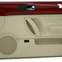 2003-2010 VW Beetle Convertible Passenger & Driver Side Door Panels Red & Beige - BIGGSMOTORING.COM