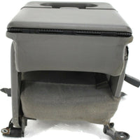 1999-2010 Ford F250 F350 Front Center Console Jump Seat W/ Cup Holder Gray - BIGGSMOTORING.COM