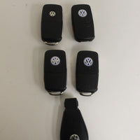 Lot Of 5 Volkswagen Key Fob Remotes Smart Keys Flip Key