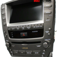 2006-2008 Lexus IS250 IS350 Navigation Radio Display Ac Cd Player 86120-53430 - BIGGSMOTORING.COM