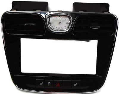 2012 CHRYSLER 200 RADIO DASH TRIM BEZEL W/CLOCK HEATED SEAT SWITCH 1108749X