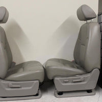 2007-2014 Escalade Suburban Silverado Passenger & Driver Front Seat Grey Leather