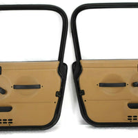 1997-2006 Jeep Wrangler Front Driver  & Passenger Side Full Door Black - BIGGSMOTORING.COM