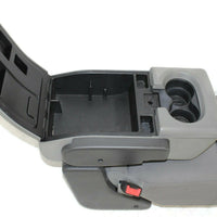 2004-2008  Ford F150  Front Center Console Jump Seat W/ Cup Holder Gray - BIGGSMOTORING.COM