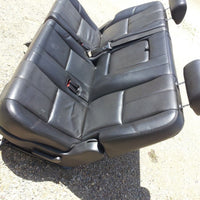 07-14 GM GMC ESCALADE TAHOE YUKON BLACK LEATHER SEATS 09 60/40 BENCH SHORT BODY - BIGGSMOTORING.COM