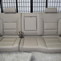 14-18 Silverado Sierra Tan Leather Rear Seat Crew Cab W/ Cup Holder 60/40 Fold - BIGGSMOTORING.COM