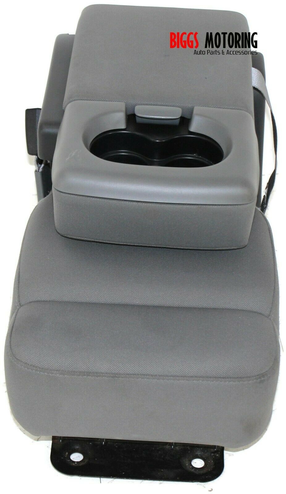 2004-2008  Ford F150 Center Console Jump Seat W/ Storage & Cup Holder Gray - BIGGSMOTORING.COM