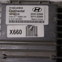 2011-2014 Hyundai Sonata Ecu Engine Computer Module 39101-2G660