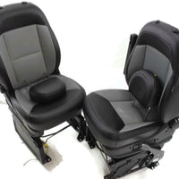 14-18 Dodge Promaster Cargo Van Front Seats With Air Bag Bucket Black/Grey Pair - BIGGSMOTORING.COM