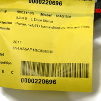 2009-2014 Nissan Maxima Driver Left Power Door Mirror Gray 34695