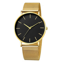 Minimalist Men Fashion Ultra Thin Watches Simple Men Business Stainless Steel Mesh Belt Quartz Watch Relogio Masculino