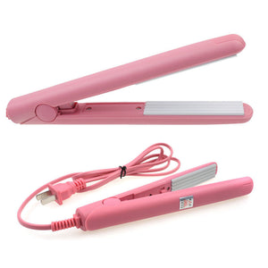 Mini Curls Hair Straightener Iron Pink Ceramic