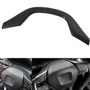 Carbon Fiber Interior Steering Wheel Frame Cover Trim Fit For Honda Accord 2018