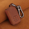 KEYYOU For Toyota Prius Land Cruiser Avalon Prado Leather Car Key Keychain Covers Key Case Bag KeyChain Bag 2/3/4 Buttons