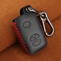 KEYYOU For Toyota Prius Land Cruiser Avalon Prado Leather Car Key Keychain Covers Key Case Bag KeyChain Bag 2/3/4 Buttons