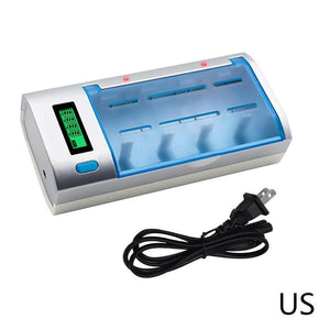 Universal LCD Smart Charger For 9V AA AAA C Ni MH Ni CD Rechargeable Batteries